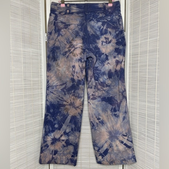 Rag & Bone Purple Tie Dye Cropped Pants Vibrant Purple Size 4 - Picture 6 of 10